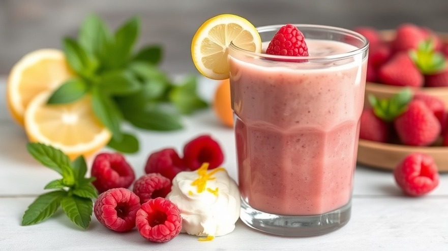 Low Calorie Raspberry Lemonade Smoothie