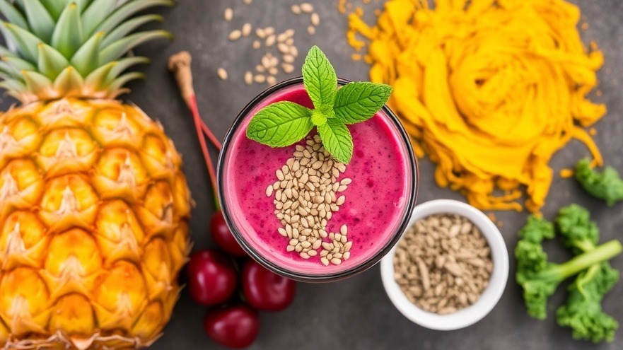 Pineapple Ginger Cherry Smoothie Helps Fight Inflammation