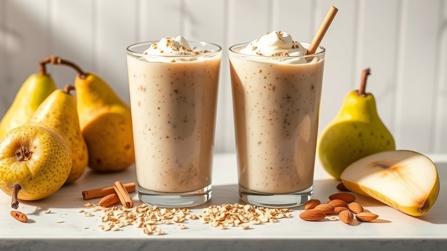 Spiced Pear Almond n Yogurt Smoothie