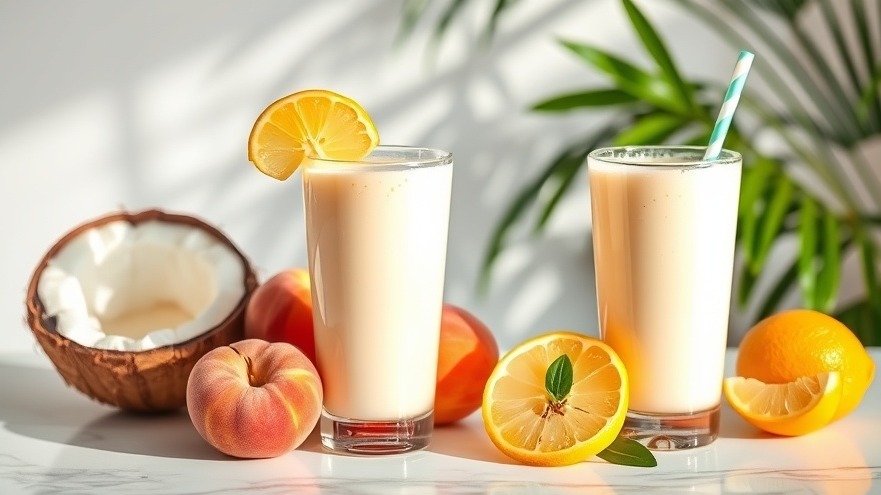 Coconut Peach n Lemon Smoothie