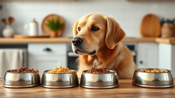 Golden retriever with healthy dog food representing Best Dog Diets 2027.