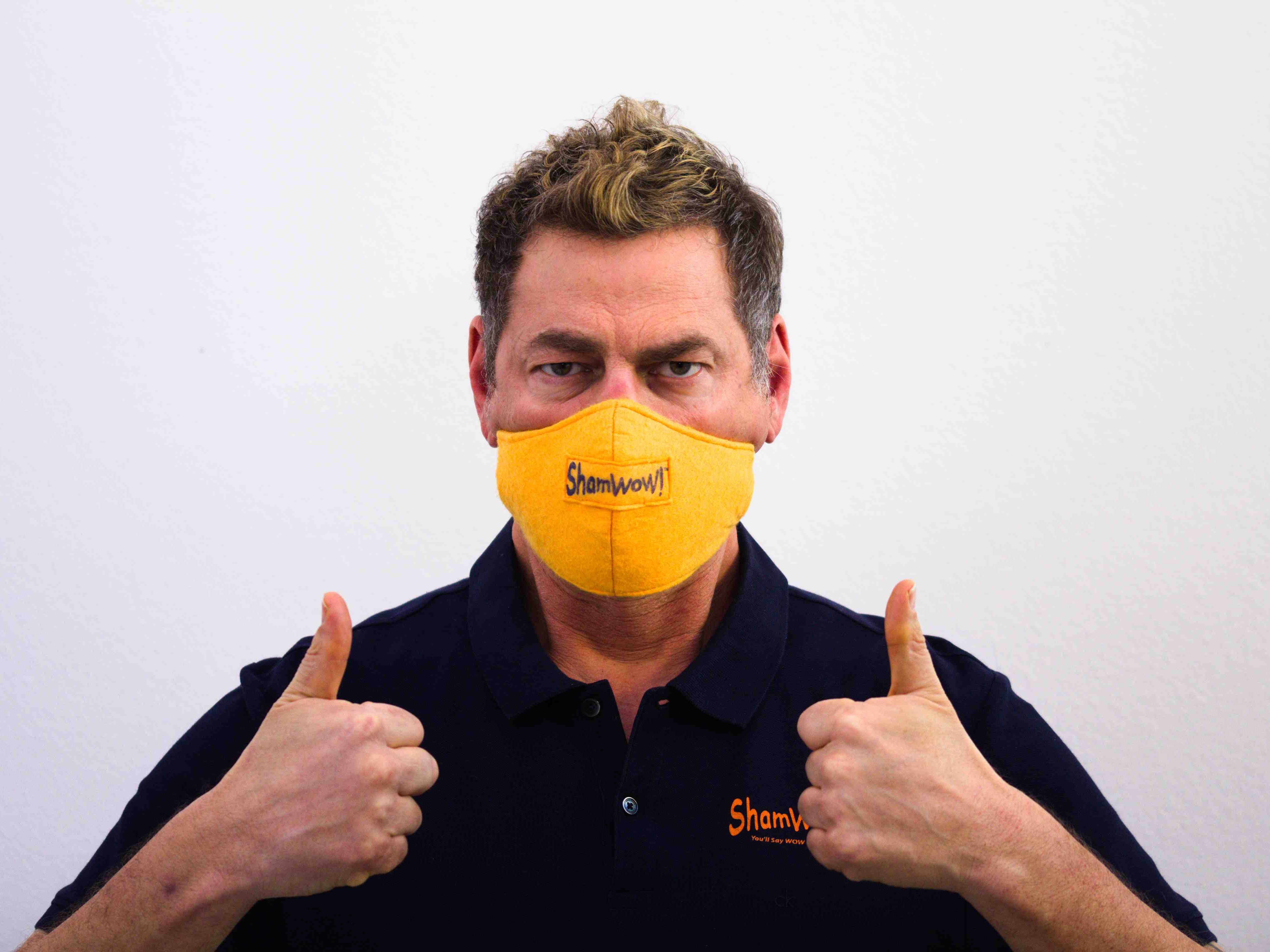 Vince Offer The Shamwow Guy with mask