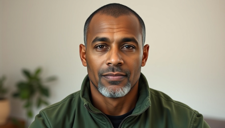 Portrait of a man in green, neutral expression, execution context.
