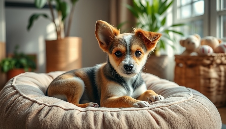 Make Your Apartment Dog-Friendly: cozy dog resting in bed with toys.