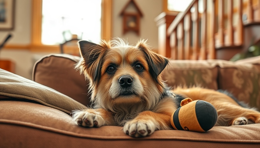 Dog Photo Contest Winners: Adorable dog on couch with toy.