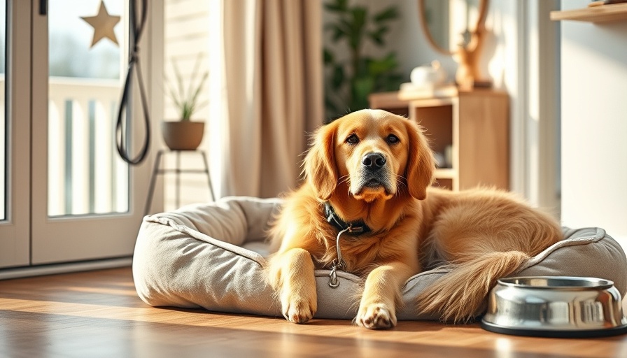 Golden dog relaxing in a cozy home, conveying rescue dog adoption.