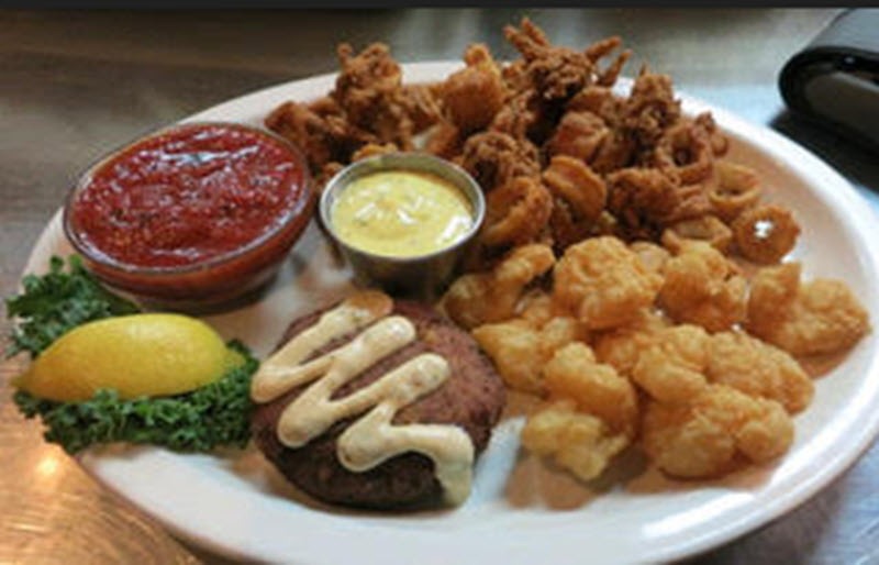 seafood platter at local restaurant, dining where locals go to eat seafood