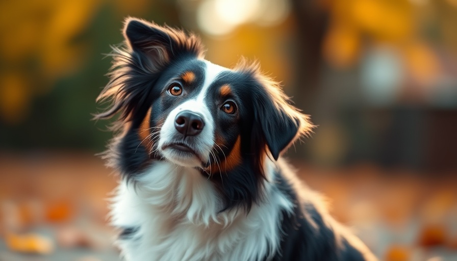 Curious Border Collie in autumn setting, adopting a border collie rescue.
