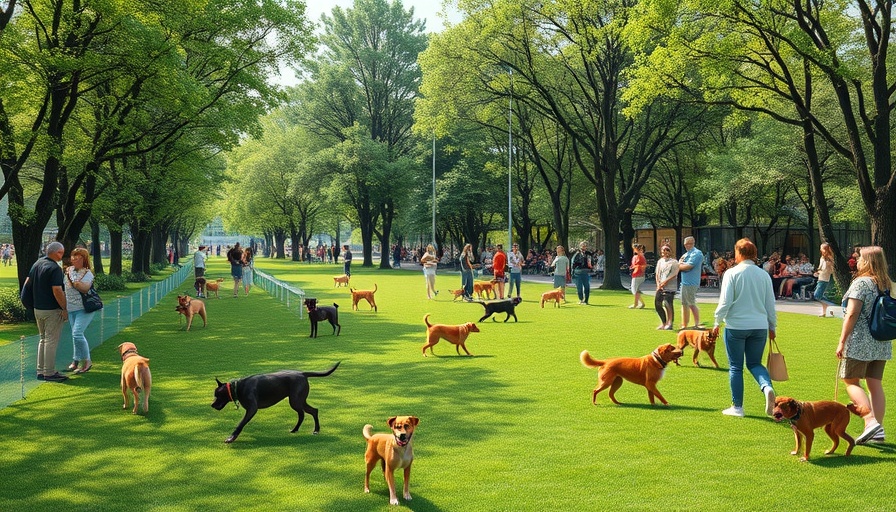 Outdoor dog training park with modern design, redesigning dog parks