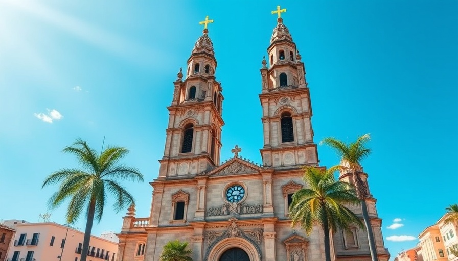 Explore Lima's Hidden Charms with iconic cathedral towers and palm trees.