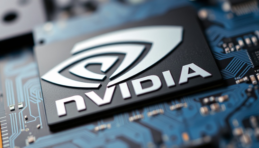 Nvidia logo with electronic circuit board in background, representing Microsoft Azure GB300 NVL72 Supercomputing Cluster.