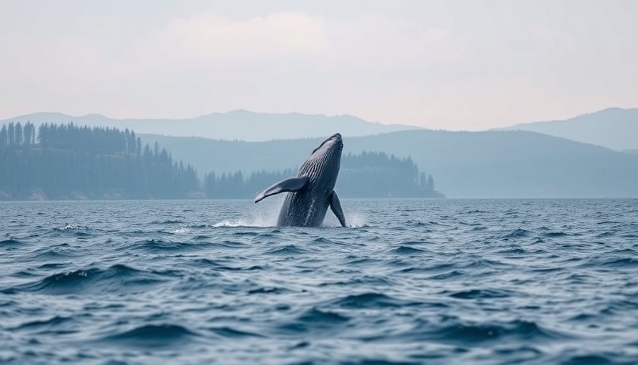 Whale watching in Richmond BC under a cloudy sky.