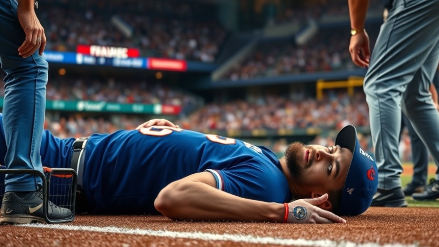 George Springer injury status during Game 6, player receiving medical attention on field.