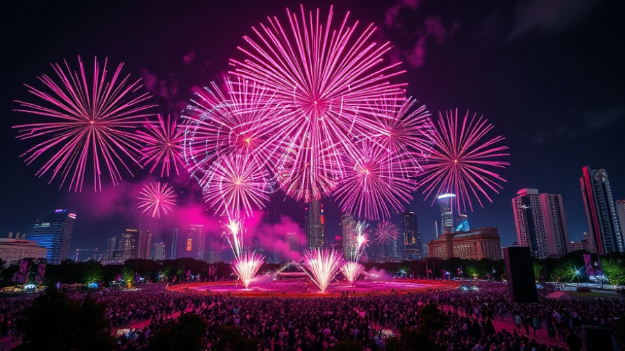 Vancouver weekend events feature vibrant fireworks show over cityscape.