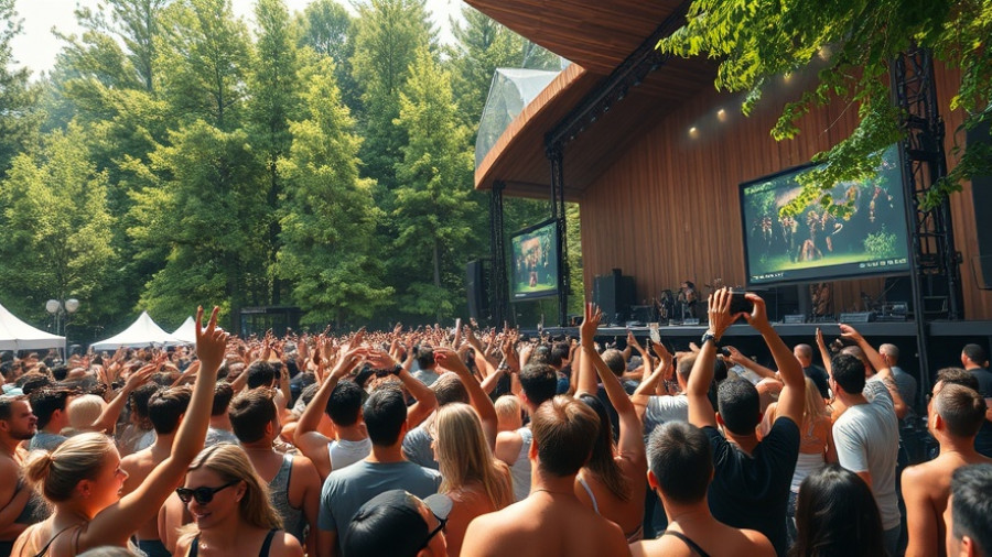 Large crowd at a vibrant techno festival in Europe.