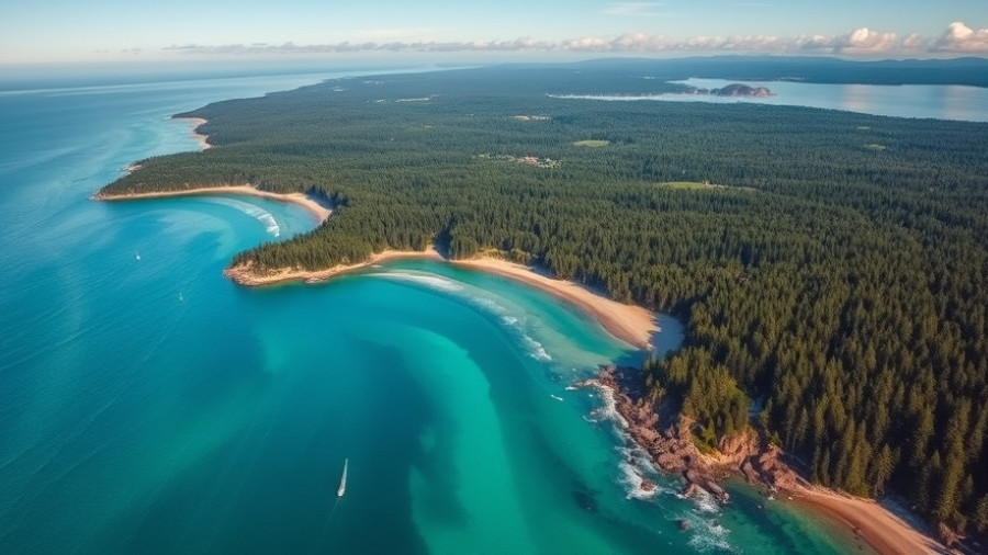 Vancouver Island's stunning coastline in vibrant colors, perfect for winter travel.