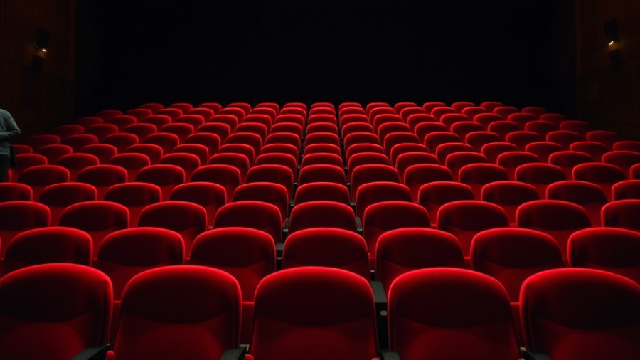 Empty red theater seats in dim Vancouver Park Theatre