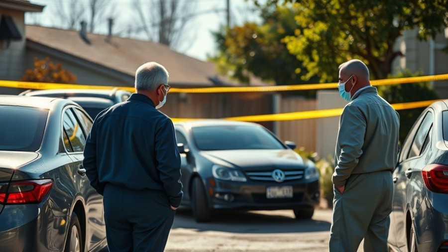 Investigators at extortion-related shooting scene in Surrey.