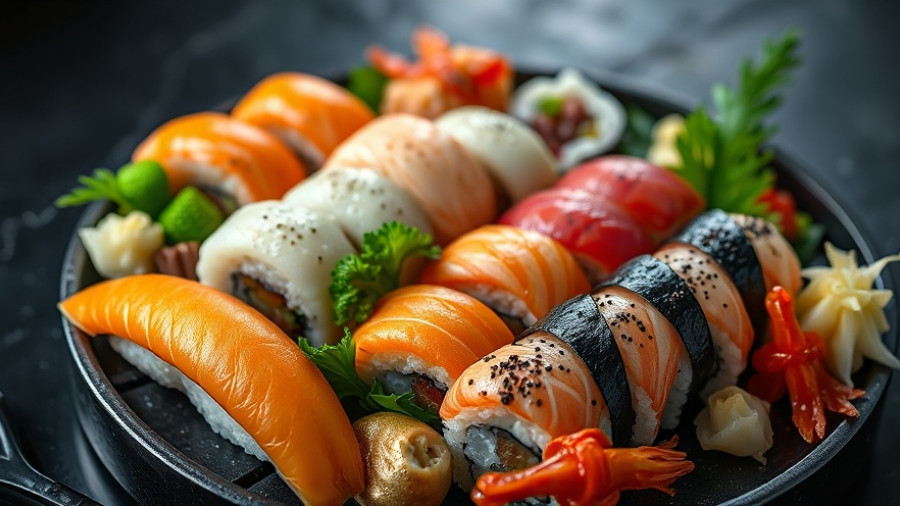 Exquisite Ume Japanese Cuisine sushi platter with fresh sashimi.