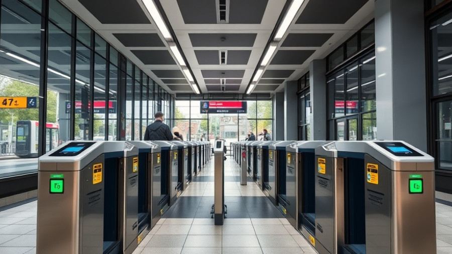 TransLink new Compass fare payment system at transit station.