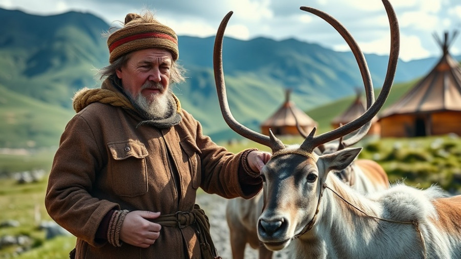 Visit the Tsaatan reindeer herders in Mongolia, herder with reindeer.