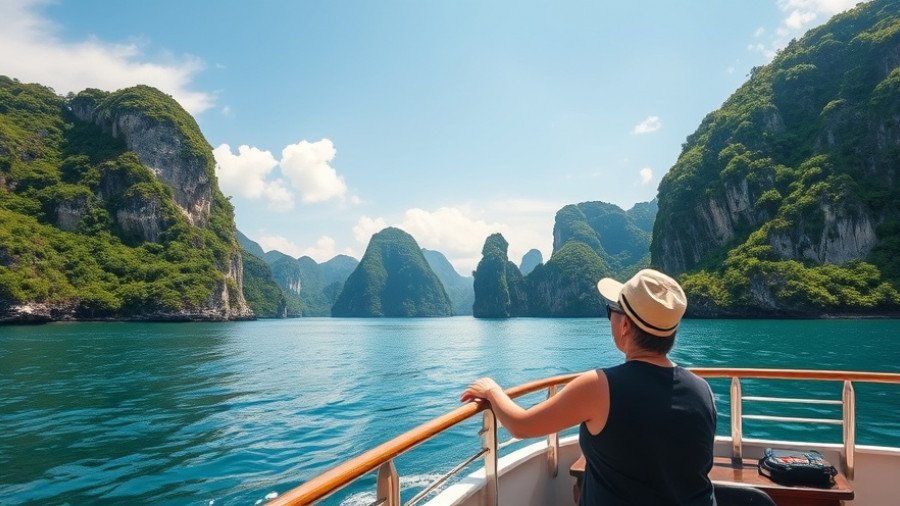 Relaxing on a Bai Tu Long Bay cruise with clear water views.
