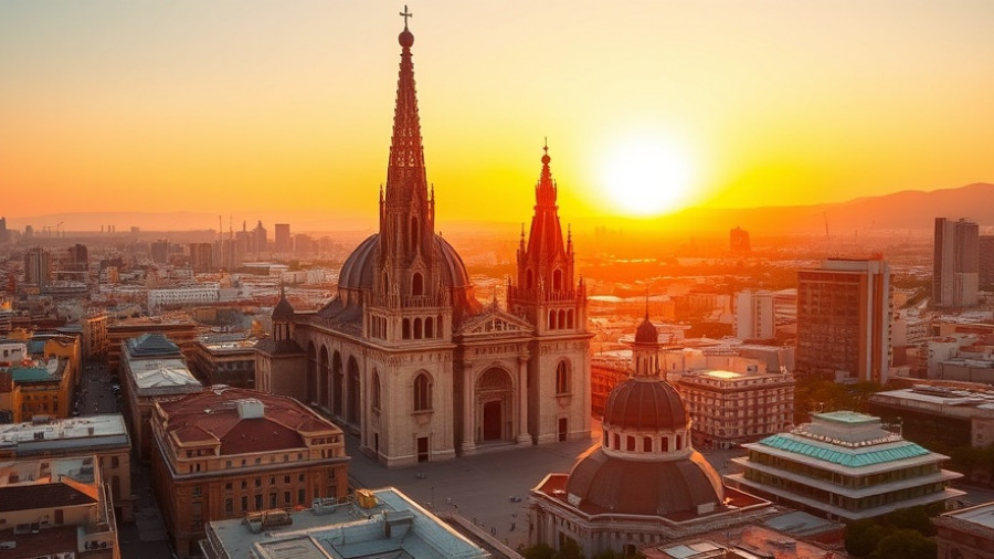 Majestic cathedral in Spain's cityscape at sunset, Hidden Gems of Spain