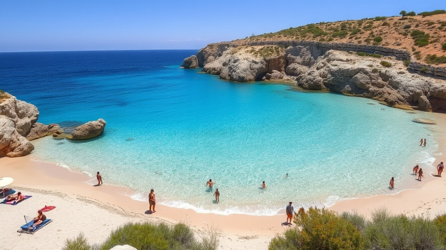 Beautiful Mediterranean beach on a 72-hour trip to Europe.