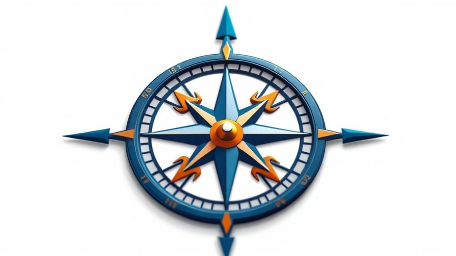 Modern compass logo featuring animals and arrows, Yellowstone Photo Safari experience.