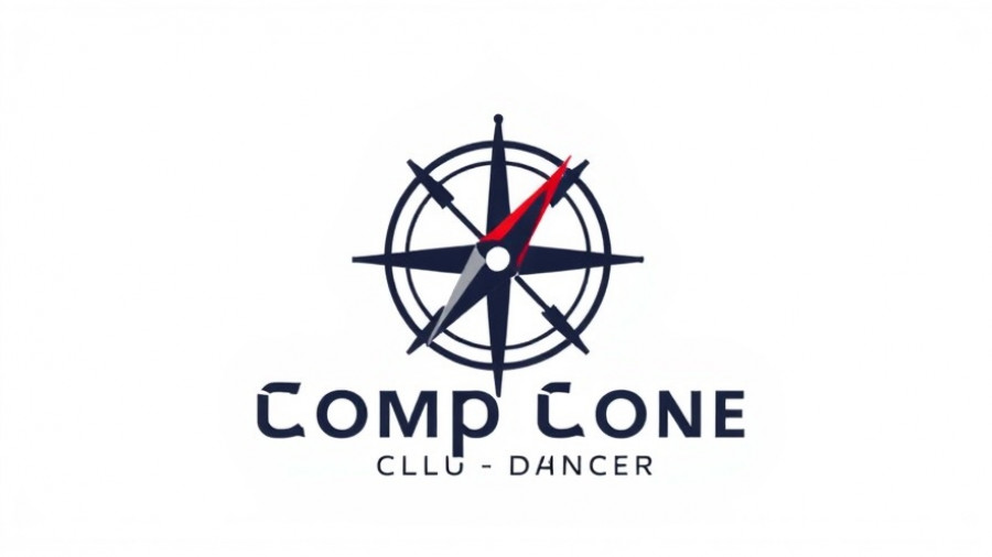 Modern compass logo design with company name.