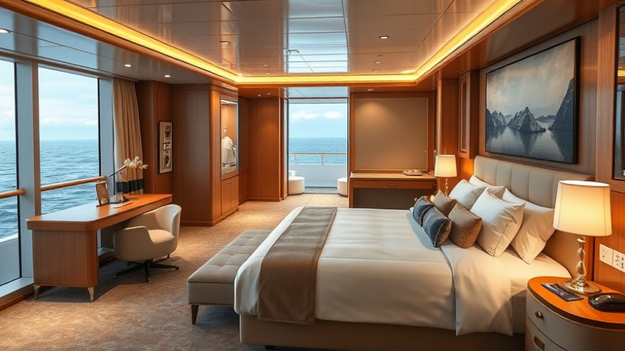 Modern cruise cabin interior showing common cruise mistakes first-timers make.