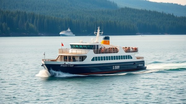 Discounted ferry rates for post-secondary students on a large ferry ship.