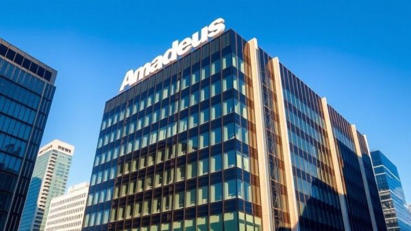 Amadeus corporate building showcasing sleek architecture.