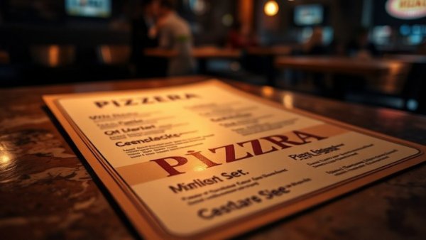 Vera Pizzeria Ljubljana menu on a dimly lit table.