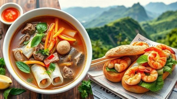Vibrant Vietnamese local food experiences with pho, spring rolls, and banh mi.