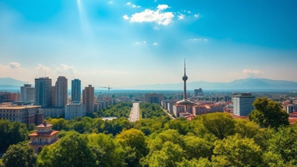 Tirana skyline and greenery, highlighted in a Tirana Travel Guide.