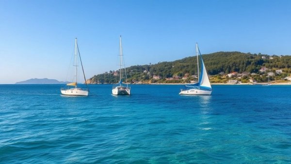 Sailboats on Chester waters, peaceful scene with clear skies.