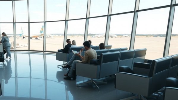 Modern Aspire Lounge at Helsinki-Vantaa Airport with panoramic windows.