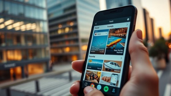 Smartphone with travel apps in urban setting, best eSIMs for USA travel.