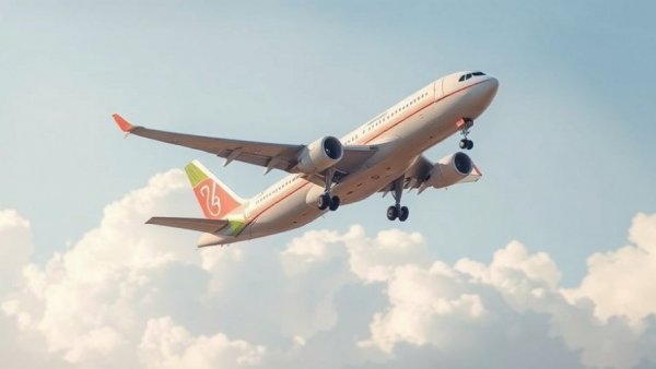 Airplane mid-flight representing disruptive passenger behaviour fines.