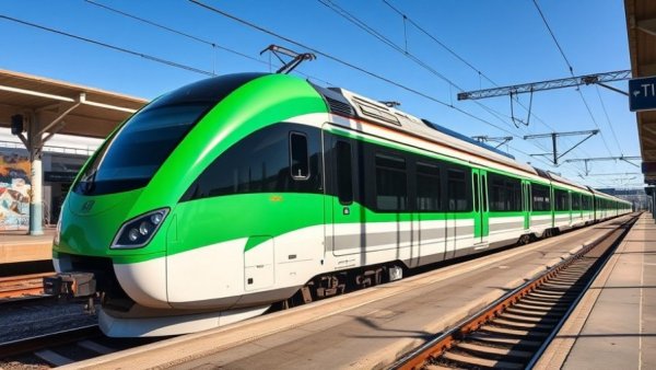 Modern Finnish train representing public transport in Finland.