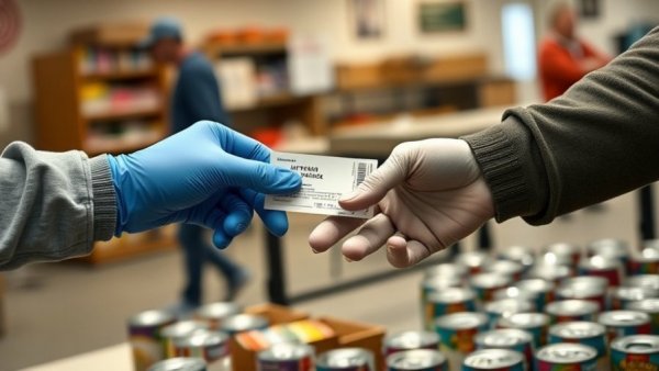 Food donation exchange highlighting food insecurity in British Columbia.