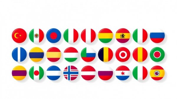 Various country flags in circles symbolizing language diversity for 'Learn a New Language at Home for Free'.