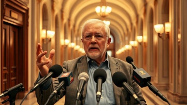 B.C. Conservative Party leadership shakeup press conference in hallway.