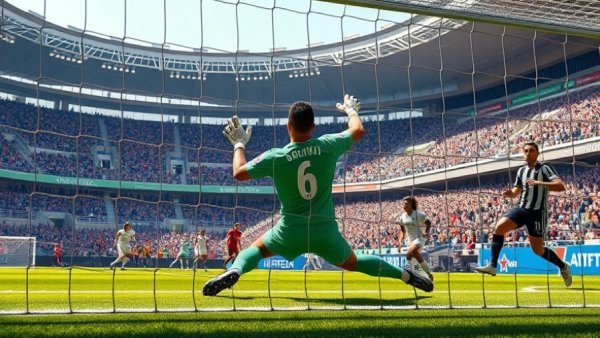 Dramatic moment in soccer game as goalkeeper makes a save at MLS Cup.