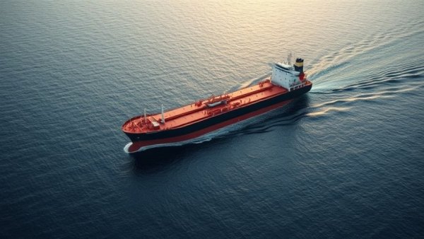 Aerial view of a large oil tanker on calm sea highlighting the B.C. First Nation tanker ban.