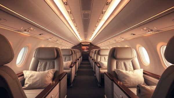 Luxurious airplane cabin for Flying Blue partner redemptions
