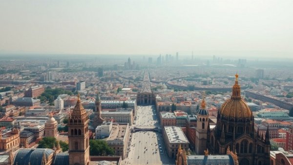 Aerial view of Barcelona cityscape showcasing where to stay in Barcelona.