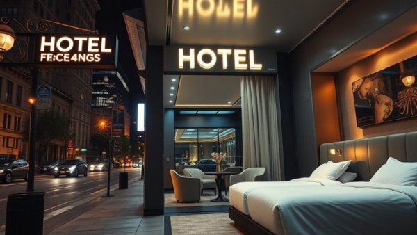 Fukuoka hotel entrance and room, perfect for travelers.