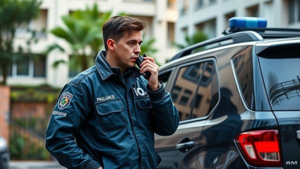 Investigator in IIO jacket near vehicle, possible collision investigation in Surrey B.C.